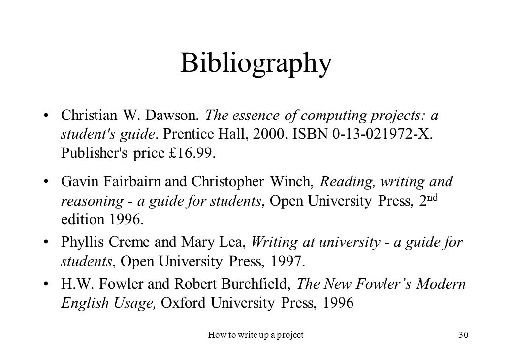 How to Write a Bibliography for a School Level Project
